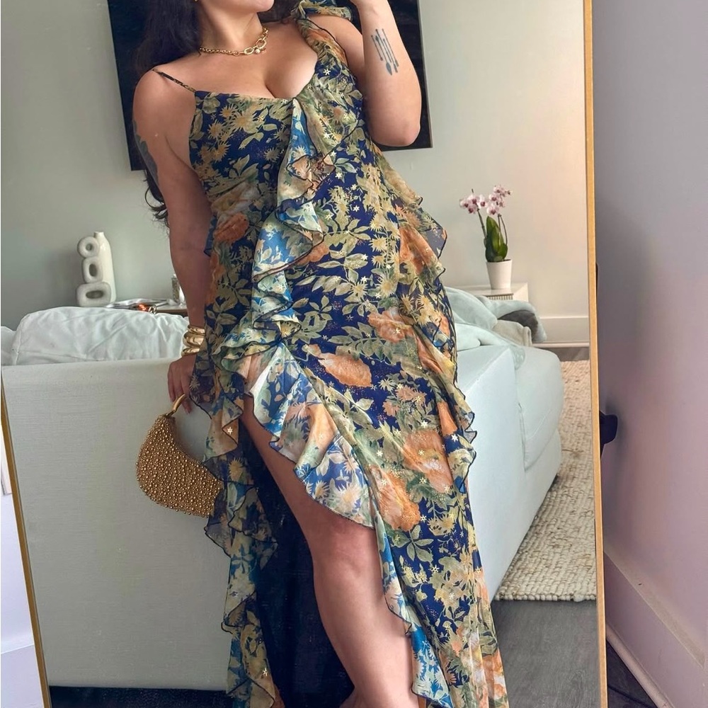 Floral Ruffle Maxi Dress